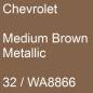 Preview: Chevrolet, Medium Brown Metallic, 32 / WA8866.